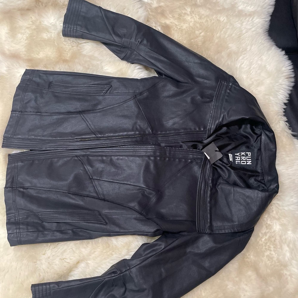 PunkRoyal Black Leather Jacket